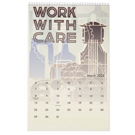 Calendrier WPA Works Administration des progrès (Mar 2026)