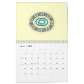 Calendrier Wreath Circles calendar (Mar 2026)