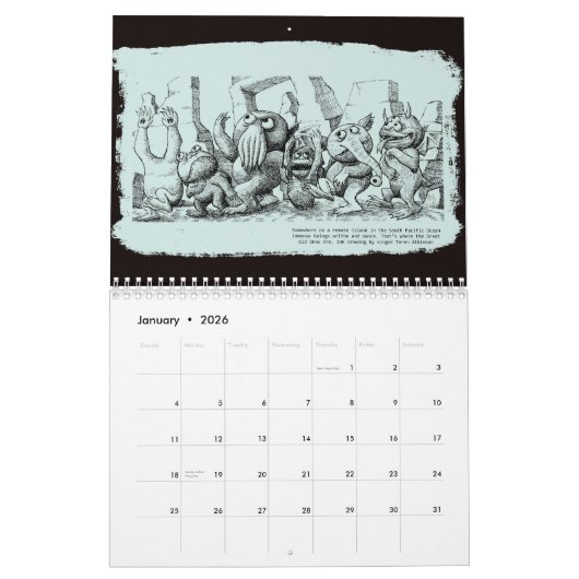 Calendrier Ye Olde Thickets 2025 (Jan 2026)