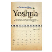 Calendrier Yeshua Jésus du Messie (Mar 2027)