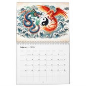 Calendrier Yin & Yang – Spirit Animals in Ink (Feb 2026)