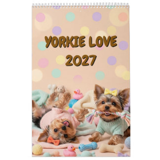 Calendrier Yorkie Love 2027
