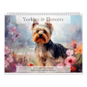 Calendrier Yorkies et Fleurs Amoureux des chiens (Protection)