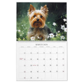 Calendrier Yorkies et Fleurs Amoureux des chiens (Mar 2026)