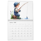 Calendrier Young Boys Fishing 12-Mois 2026 Wall (Jan 2027)