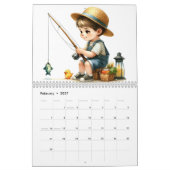 Calendrier Young Boys Fishing 12-Mois 2026 Wall (Feb 2027)