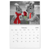 Calendrier Zany Squirrel Lover Faune 12 mois (Feb 2026)