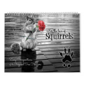 Calendrier Zany Squirrel Lover Faune 12 mois (Protection)