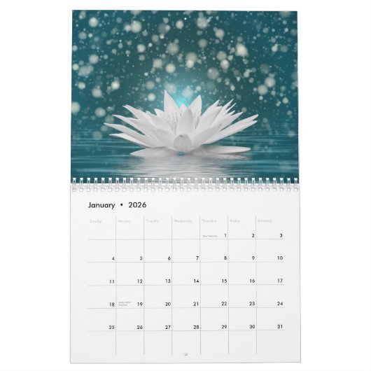 Calendrier Zen 12 mois (Jan 2026)