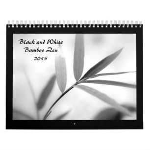 Calendrier Zen en bambou noir et blanc 2015
