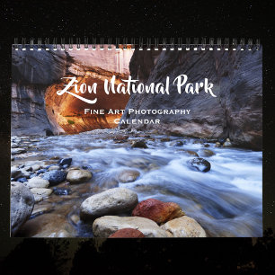 Calendrier Zion National Park Utah Photographie d'art fin 202