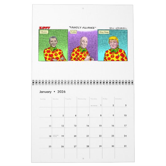 CALENDRIER ZIPPY 2017 (Jan 2026)