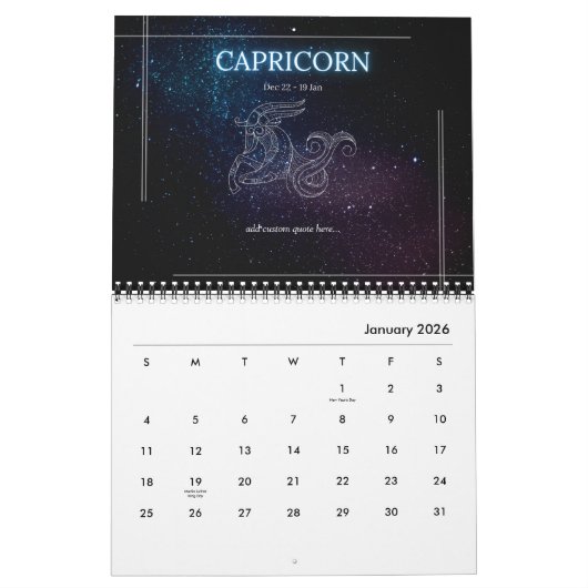 Calendrier Zodiac Calander 2024 Astrologie Signes Zodiac (Jan 2026)
