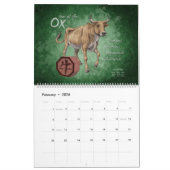 Calendrier Zodiac chinois 2021 : Année de l'oeuvre d'Ox (Feb 2026)