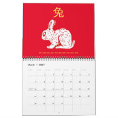 Calendrier zodiaque animal chinois (Mar 2027)