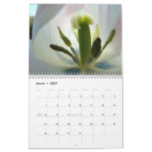 CALENDRIERS Crème Naturel Blanc Fleurs Florales (Mar 2027)