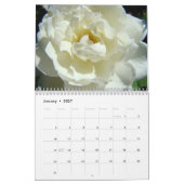 CALENDRIERS Crème Naturel Blanc Fleurs Florales (Jan 2027)