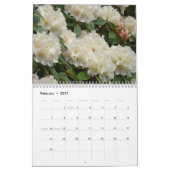 CALENDRIERS Crème Naturel Blanc Fleurs Florales (Feb 2027)