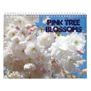 Calendriers de fleurs d'arbre roses personnalisés 