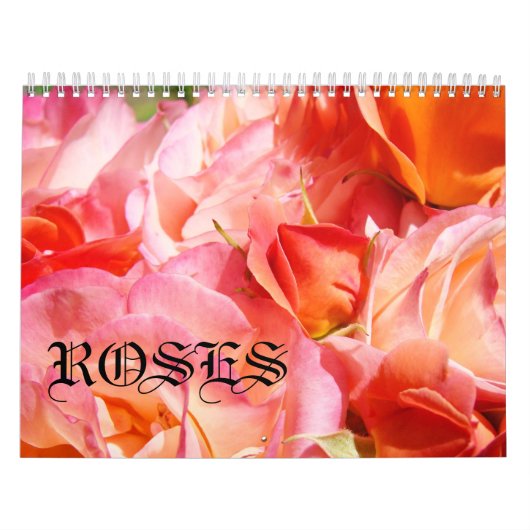 Calendriers rose photo personnalisée Calendrier fl (Protection)