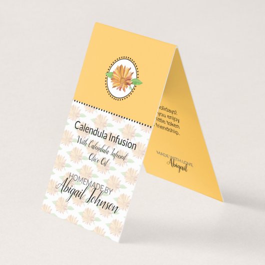 Calendula Maison Étiquette de Bain & Corps | Étiqu (Front)