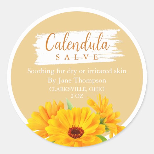Calendula Salve / balsem Label (Voorkant)