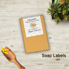 Calendula Soap | Artisan Handmade | Homemade-etike Rechthoekige Sticker