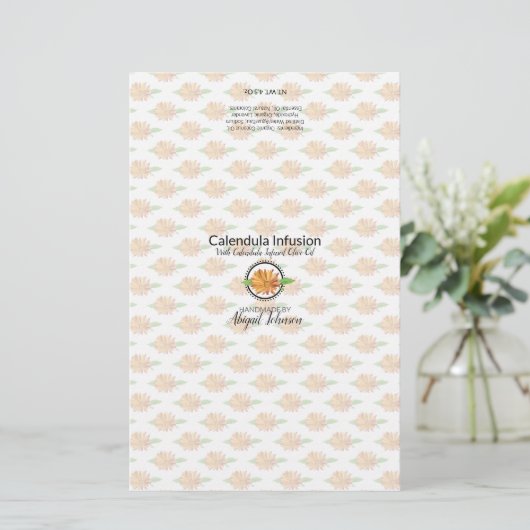 Calendula Soap Packaging Wrapper | Lijnpapier (Staand voorkant)