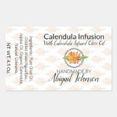 Calendula Soap Scruter Étiquette fait main Étiquet (Devant)