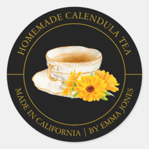 Calendula Tea étiquette moderne