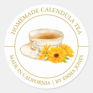Calendula Tea étiquette moderne