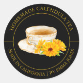 Calendula Tea Modern label (Voorkant)