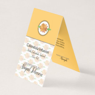 Calendula Thuisgemaakte Bad & Lichaam Etiket Cad Kaart