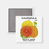 Calendula zaadpakket magneet (Voorkant / Achterkant)