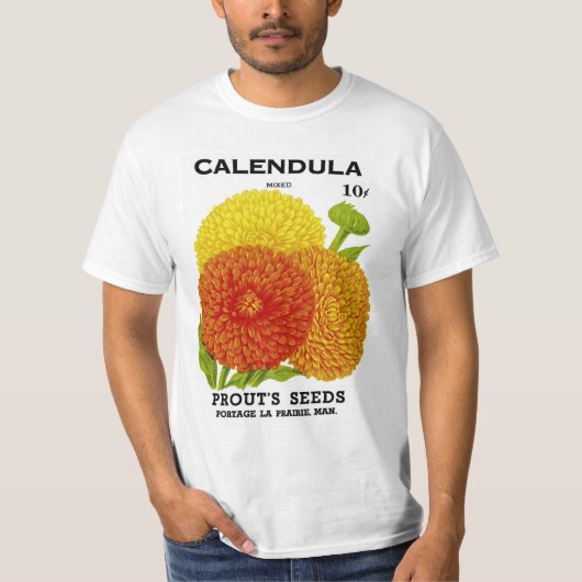 Calendula-zaadpakket T-shirt (Voorkant)