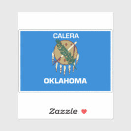 Calera Oklahoma Flag Sticker