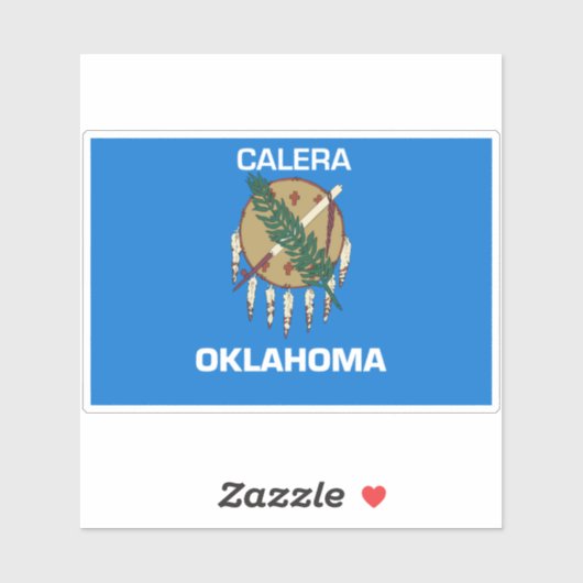 Calera Oklahoma Flag Sticker (Vel)