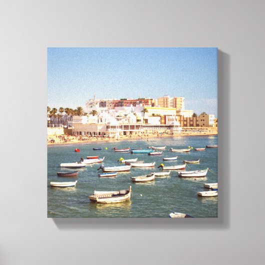 Caleta-strand in Cadiz, Andalusië, Spanje Canvas Afdruk (Voorkant)