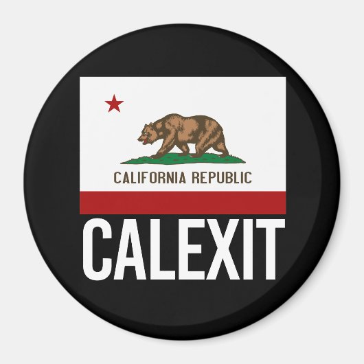 Calexit - California Exit Vlag wit - - Magneet (Voorkant)