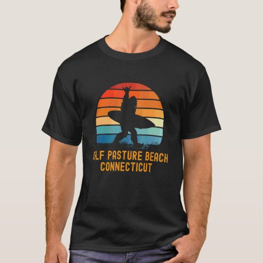 Calf Pasture Beach Connecticut Sasquatch Souvenir T-shirt (Voorkant)