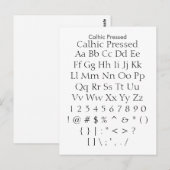 Calfisch geperst - het Blad van de Steekproef van Briefkaart (Voorkant / Achterkant)