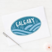 Calgary Alberta buiten Ovale Sticker (Envelop)
