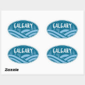 Calgary Alberta buiten Ovale Sticker (Vel)