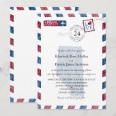 Calgary Alberta Canada Airmail Huwelijksuitnodigin Kaart (Voorkant / Achterkant)