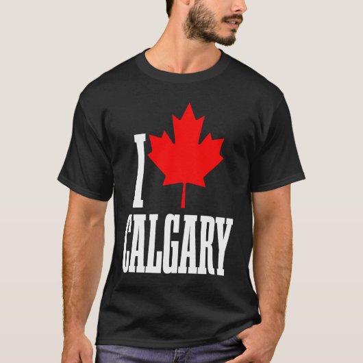 Calgary Alberta Canada Maple Leaf Canadian Flag Pr T-shirt (Voorkant)