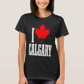 Calgary Alberta Canada Maple Leaf Canadian Flag Pr T-shirt (Voorkant)