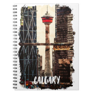 Calgary Alberta Canada Waterverf reizen Notitieboek
