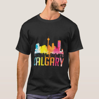 Calgary Alberta Canada Waterverf Skyline Sou T-shirt