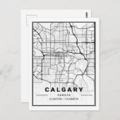Calgary Alberta Carte des villes de voyage (Devant / Derrière)