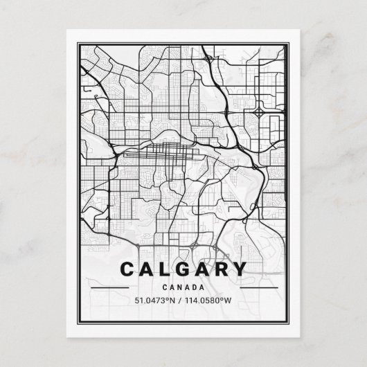 Calgary Alberta Carte des villes de voyage (Devant)